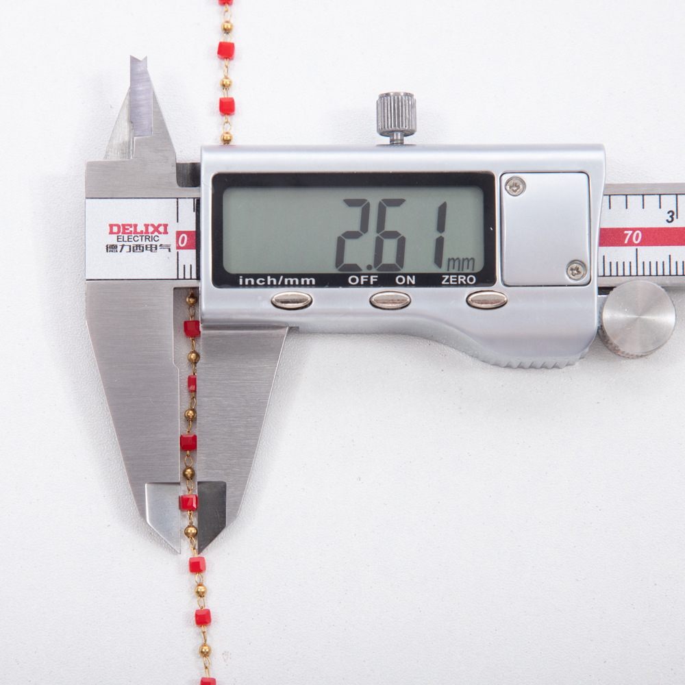 Small Square Stainless Steel Necklace Vacuum Plating Jewelry Crystal Sugar Round Bead Jewelry Dopamine Color Matching Fashion Women