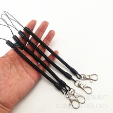 手写笔弹簧绳 固定防丢失黑色挂绳 塑胶弹力吊钥匙扣 eva伸缩绳链