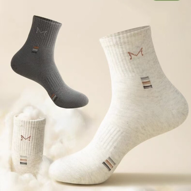 Zhuji Socks Men's All-Season Socks Summer Mid-Tube Genuine Sweat-Absorbent Anti-Odor Breathable Sports Spring and Autumn Business Socks