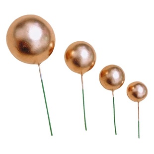 Cross-border net red cake decoration ball multi-specification gold ball silver ball color ball cake plug-in baking decoration accessories