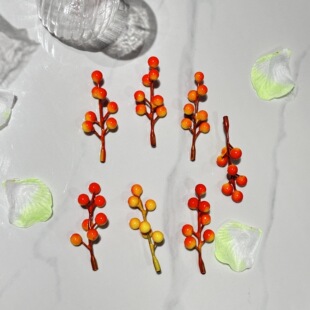 Christmas Fruit Foam Red Berries Holly Fruit Home Decoration Red Berry String Branches Artificial Red Berries Manufacturer