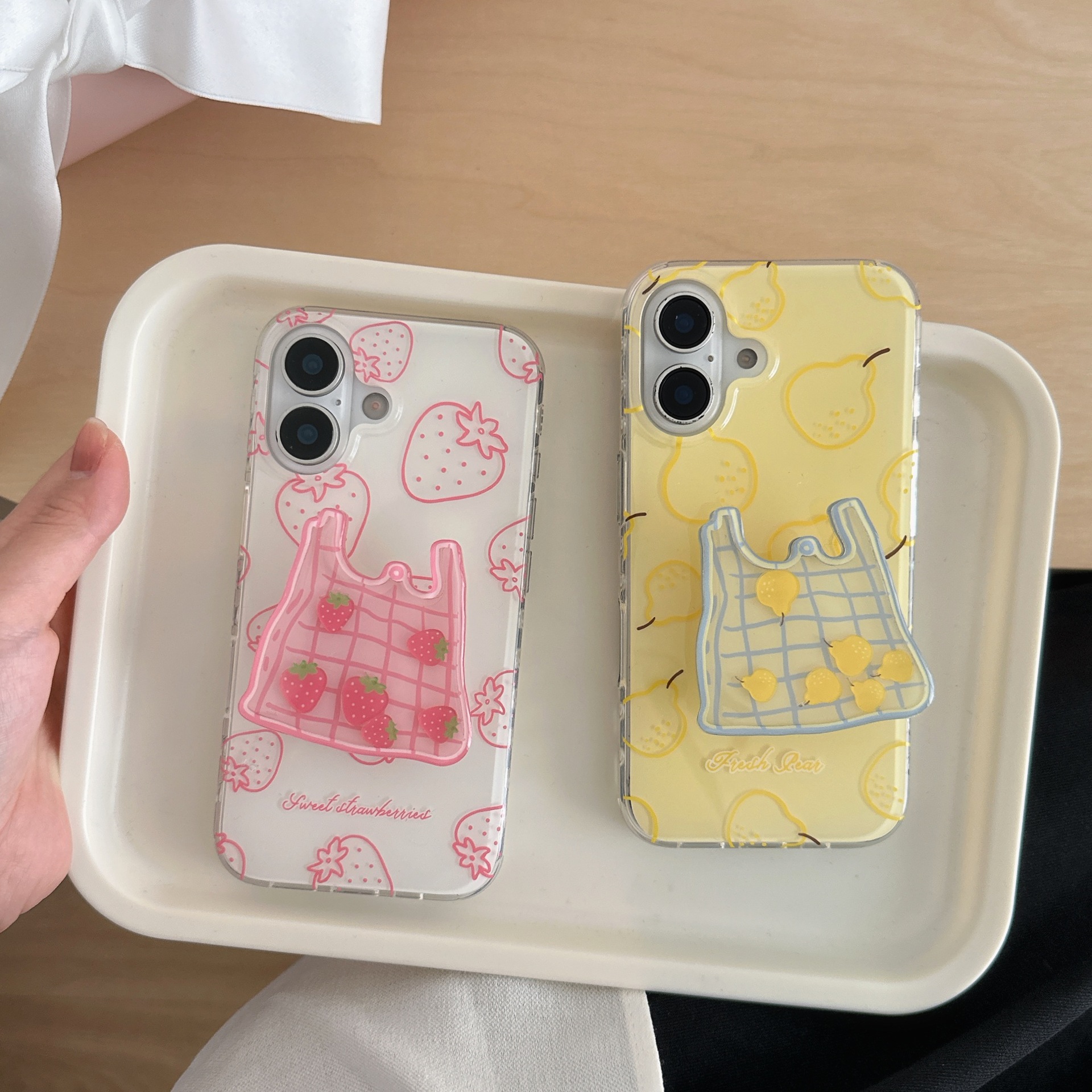 Simple verano fruta fresa Sydney apta para Apple 15/16 funda para teléfono 15ProMax nuevo 14/13 femenino 16PM