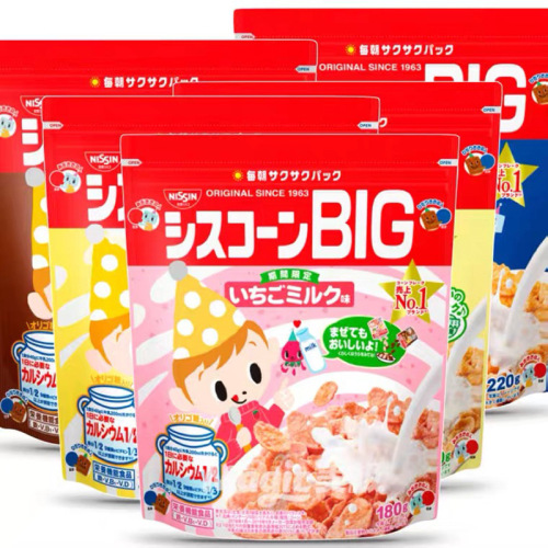 Japanese imported snacks Nissin Original Milk Corn Crispy Oatmeal ready-to-eat baby nutritious breakfast instant meal replacement