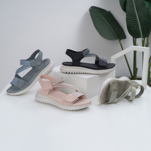 European and American Sandals for Women 2025 New Cross-Border Md Sole Large Size Wedge Casual Lightweight Comfortable Versatile Versatile