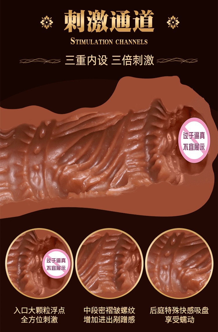 Half-Body TPE Masturbator with Vaginal and Buttocks Mold, Manual, Portable — detail image 3