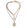 Retro accessory, pendant from pearl, necklace, chain, European style