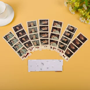 Закладка с фото BTS на 4 квадрата, рождественская