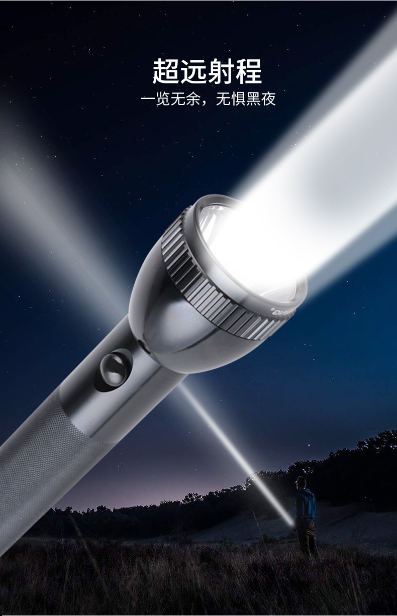 Huasheng Black Panther Explosion-Proof Flashlight Outdoor Security Patrol Coal Mine Gas Station Rechargeable Lighting Long-Range Strong Light