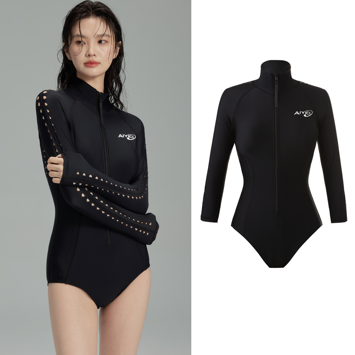 Pure black one piece 2679