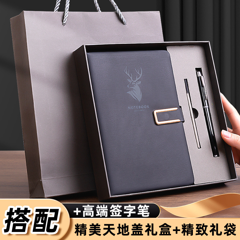 Cuaderno de negocios personalizado logotipo imprimible con hebilla de alto-Bloc de notas de aspecto engrosado alto-Cuaderno de conferencias de gama alta al por mayor