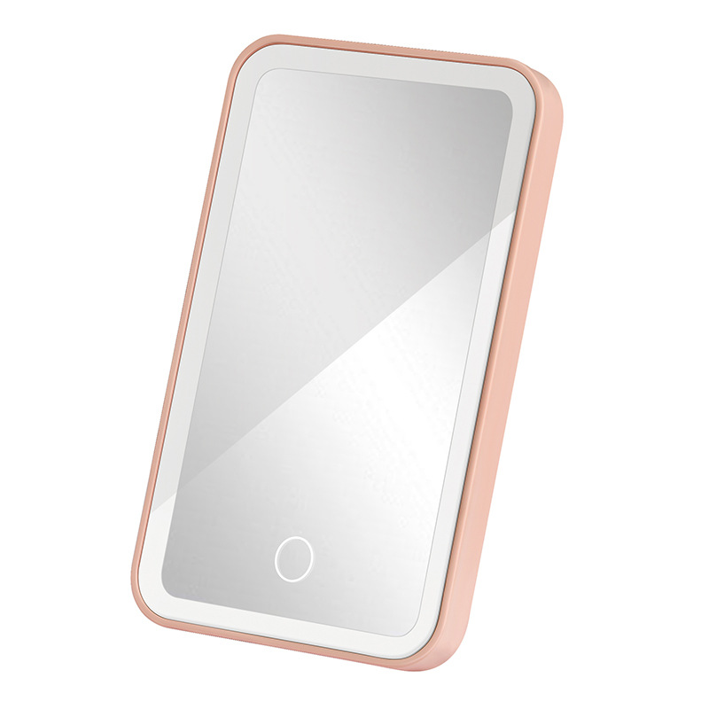 Espejo de maquillaje LED con luz de escritorio Internet celebridad femenina estilo ins Luz de relleno pequeño espejo de escritorio dormitorio portátil espejo de vestidor de coche