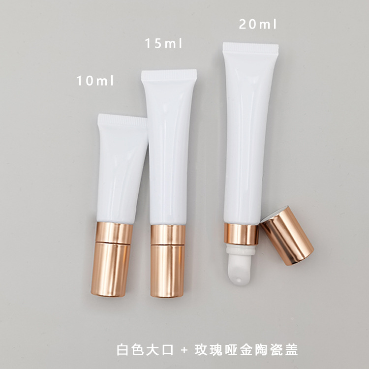 En stock manguera cosmética 10ml15ml20mlg crema de ojos esencia leche oro plata aleación zinc cerámica/cabeza eléctrica