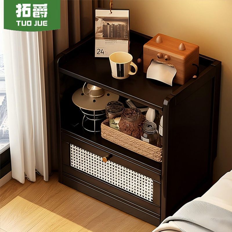 Bedside Table for Home Bedroom Simple Modern Small Alternative Rental House Side Table Bedside Shelf Cabinet