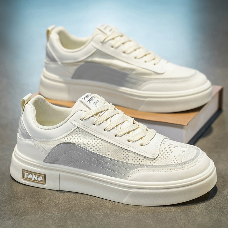 Летняя мужская обувь новая дышащая холст обувь мужская модная дикая обувь на толстой подошве маленькая белая обувь спортивная обувь повседневная обувь