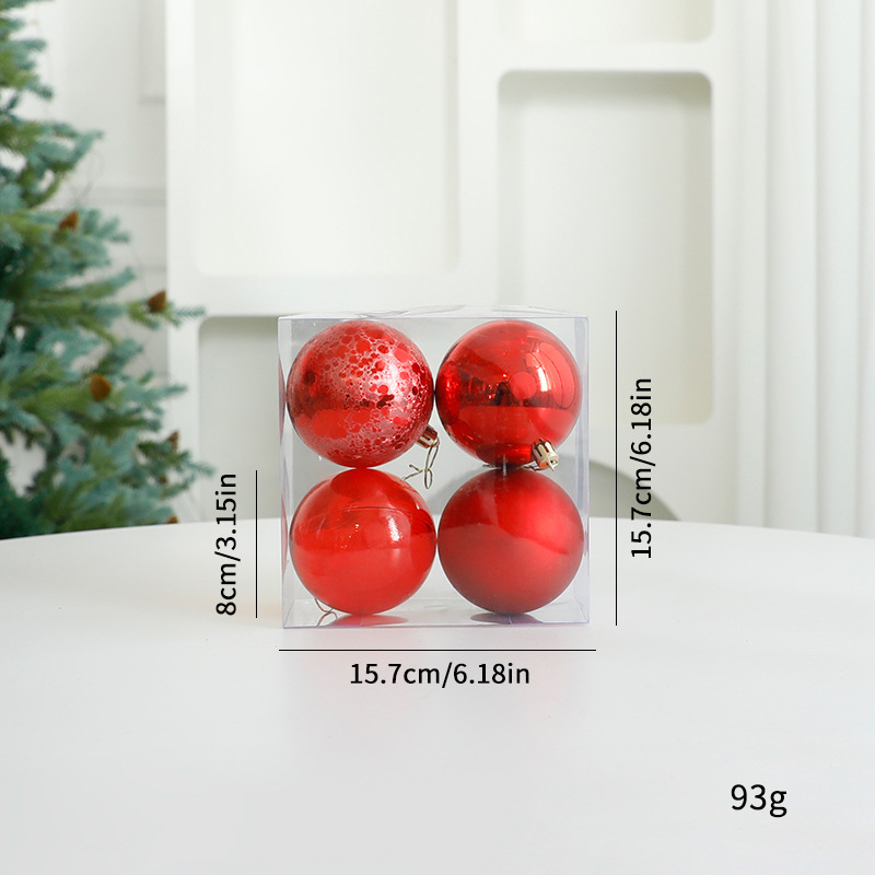 Navidad decoración bola de plástico fiestas colgantes bolas colgantes bolas clásicas barril galvanizadas bolas de Navidad al por mayor en stock