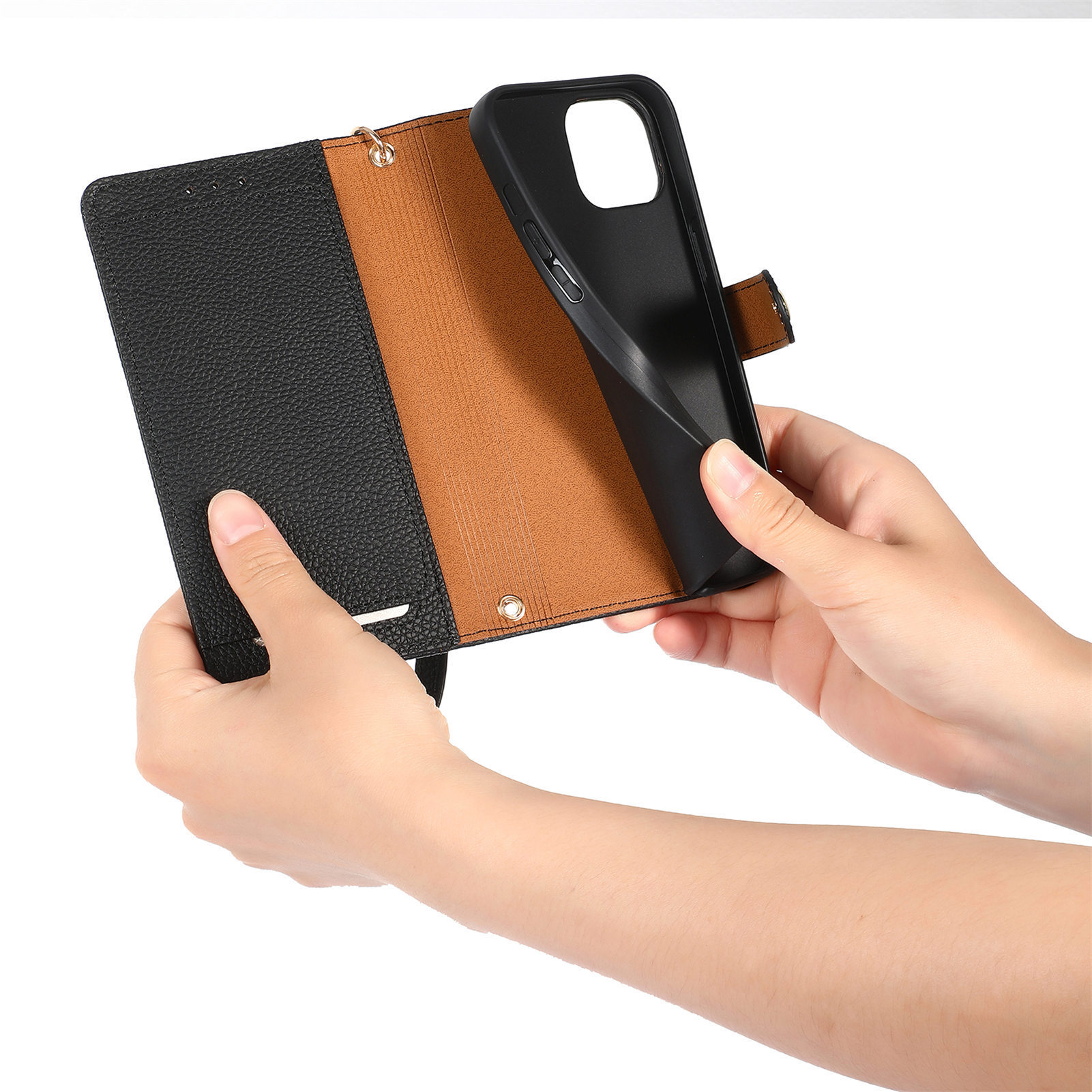 109g Weight iPhone Applicable Brands Phone Cases Classification tpu, Pu Leather Material Heart Shape, Solid Color Pattern Basic Style Heart Shape Solid Color Tpu Pu Leather Wallets 5