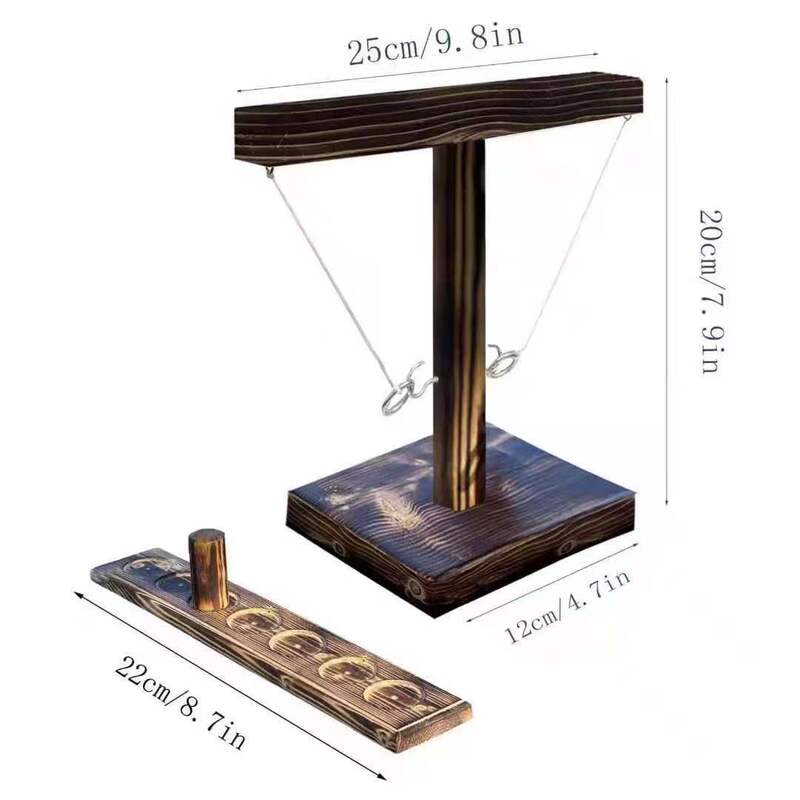 Ringtossgame Manufacturer's Spot Wooden Hook and Loop Throwing Game Ring Throwing Interactive Table Amazon Hot Toys