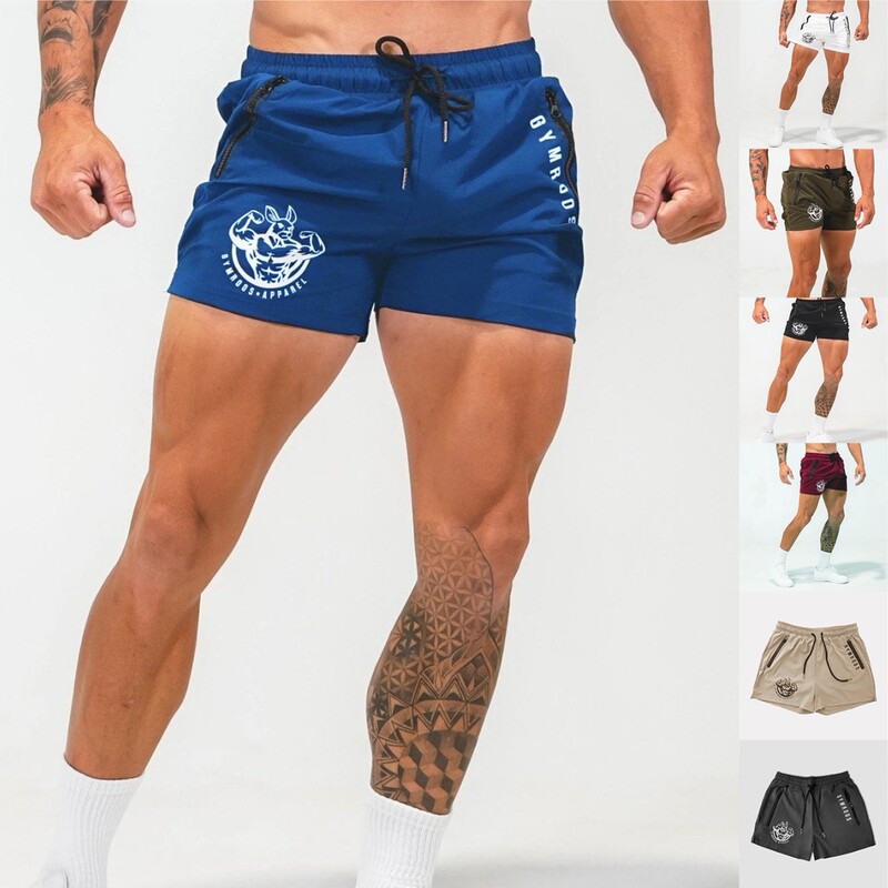 Sports Woven Quick-drying Three-part Shorts Men's Fitness Trendy Brand Slim-fit Zipper Pocket Cross-border Trendy Brand Running Training Pants Sports Woven Quick-drying Three-part Shorts Men's Fitness Trendy Brand Slim-fit Zipper Pocket Cross-border Trendy Brand Running Training Pants