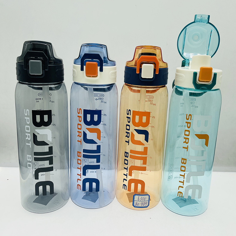 Tong 6333 espacio taza mujer estudiante deportes botella de agua portátil 1000ml cubierta de rebote taza de consumo directo taza de mano