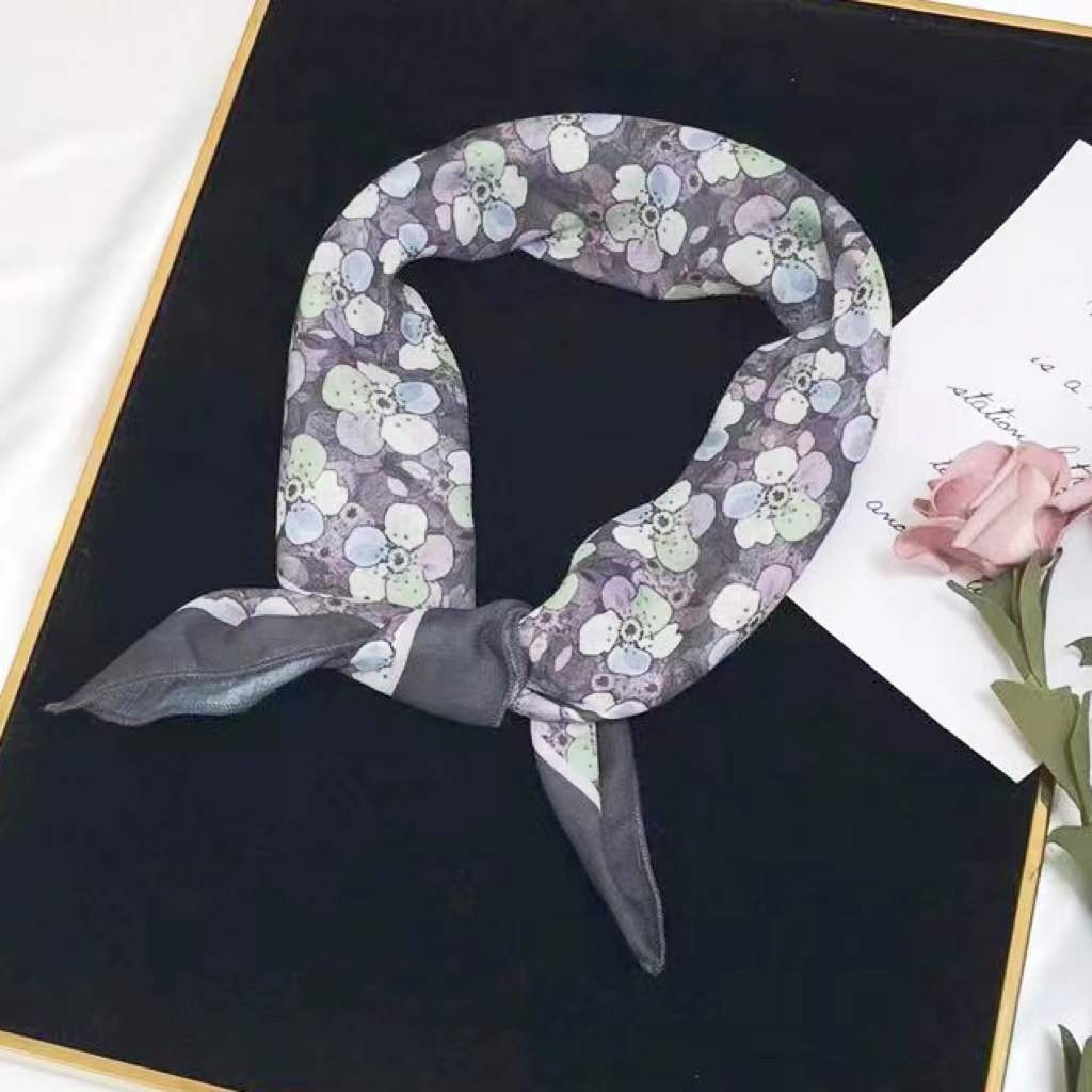 60g Weight Kerchief Classification Daily Occasion cotton and linen Material Flower Pattern Summer Season Women's Gender IG Style Style Women's IG Style Flower Cotton And Linen Kerchief 141