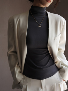 【Maimeng Clothing Base Layer】Modal Long-Sleeve Half-Turtleneck Base Shirt for Women, Autumn and Winter Inner Layer Top, Autumn Shirt