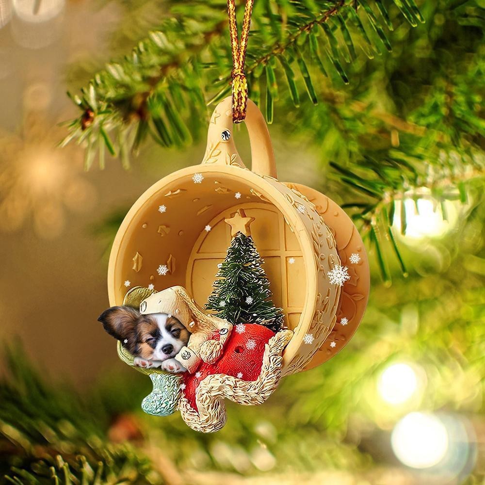 Transfronterizo nuevo acrílico taza plana perro mascota decoraciones de Navidad coche mochila adornos image 22