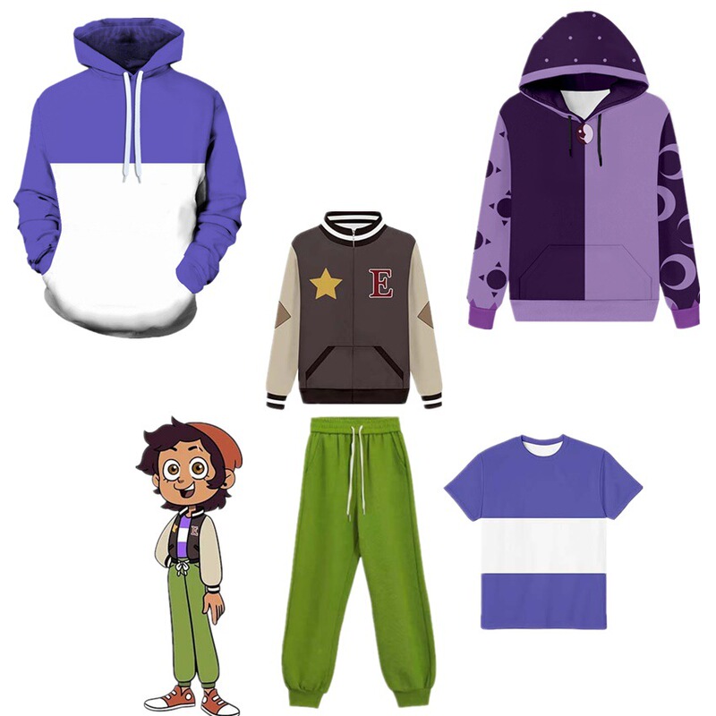 2022 European and American Anime Owl Magic Club Hooded Sweater The Owl House Season Jacket