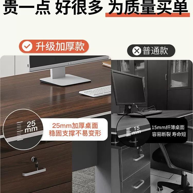 办公桌老板桌办公室桌椅组合简约现代员工位单双人电脑桌家用桌子|undefined