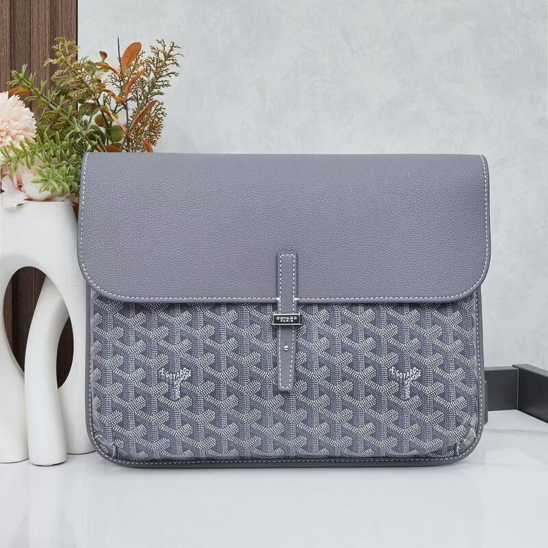 Coursier's New Messenger Bag Dog Tooth Goyard Single Shoulder Diagonal Cross Unisex Fashion Versatile Briefcase Bag