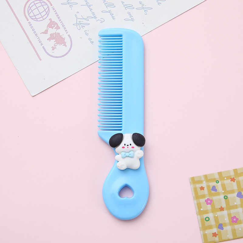 Nuevos niños pequeño peine de dibujos animados mini portátil Bangs pelo roto cabeza redonda peine de dientes peine de pelo de niña