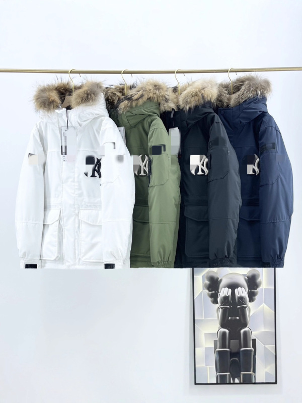 现货MLB情侣款大毛领羽绒服工装羽绒服9902批发私信|undefined