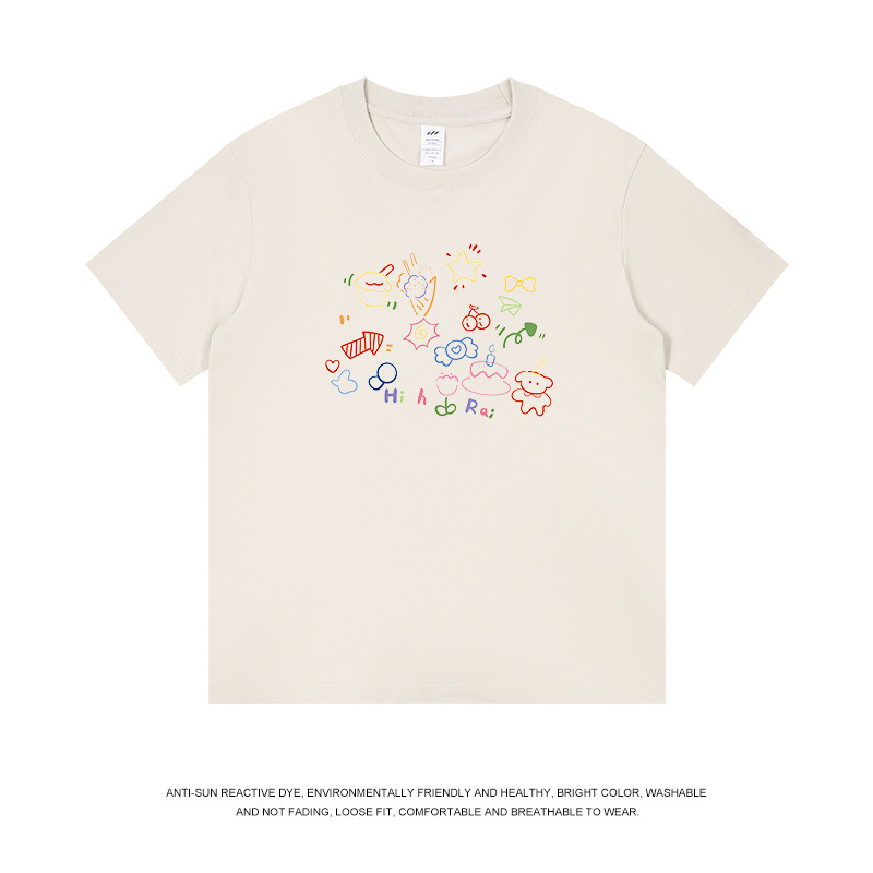 韓国風エレガント通勤風プリントTシャツ レディース 半袖 おしゃれ 個性的 インス風Tシャツ 夏万能トップス トレンドメンズ|undefined