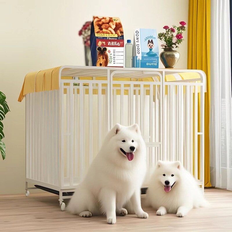 Dog Cage for Medium-Sized Dogs, Large Assembly Type, Specially Designed for Border Collies, No Installation Required, New Type Pet Kennel, Reinforced and Thickened Iron Cage Dog Cage for Medium-Sized Dogs, Large Assembly Type, Specially Designed for Border Collies, No Installation Required, New Type Pet Kennel, Reinforced and Thickened Iron Cage