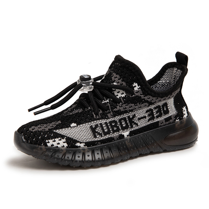 Zapatos de coco para niños primavera y otoño zapatos de red 2024 nuevos zapatos transpirables para niños zapatos de corrida para niños casuales