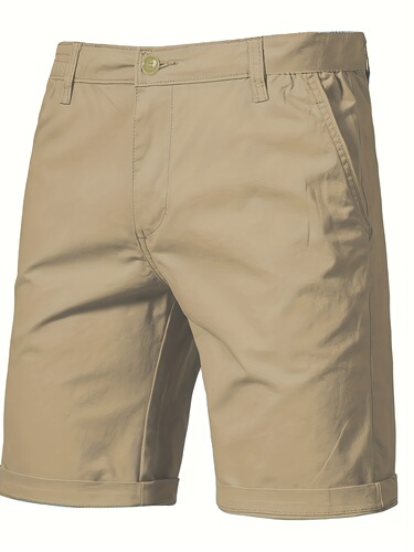 Men's Navy Blue Casual Shorts Non-Stretch Breathable