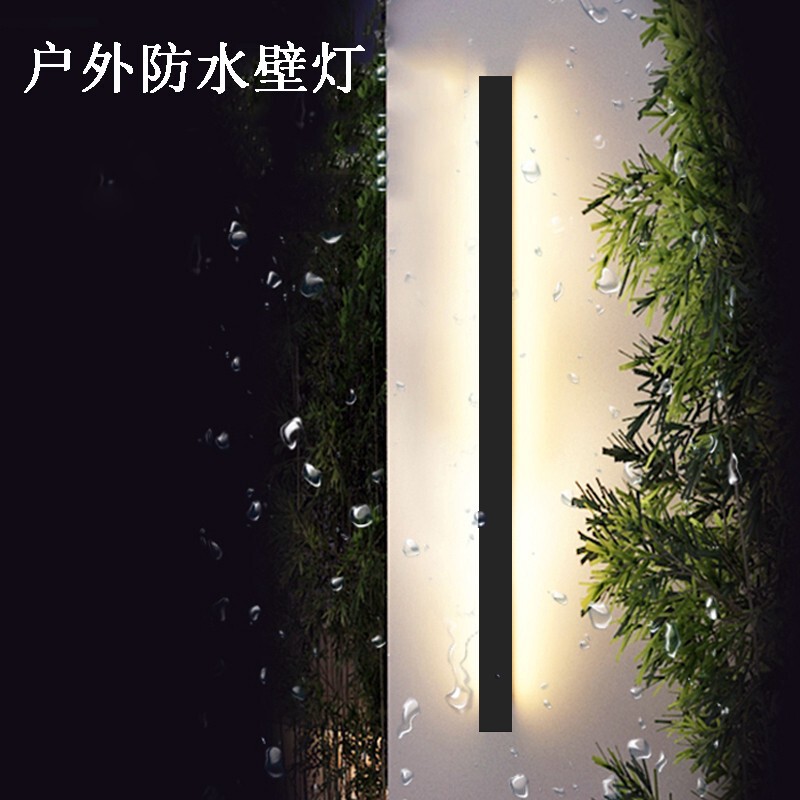 Modern minimalist outdoor waterproof LED strip wall lamp background wall decoration wall washing lighting villa door line Modern minimalist outdoor waterproof LED strip wall lamp background wall decoration wall washing lighting villa door line
