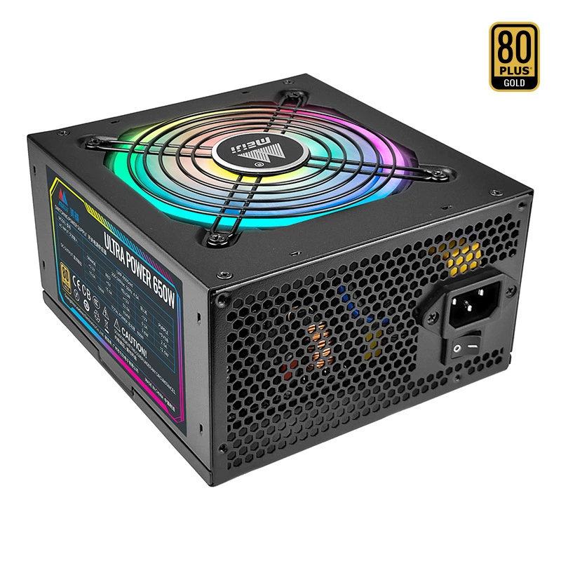 美基 Ноутбук, бесшумное индустриальное блок питания, 650W, 80plus, изготовлено на заказ