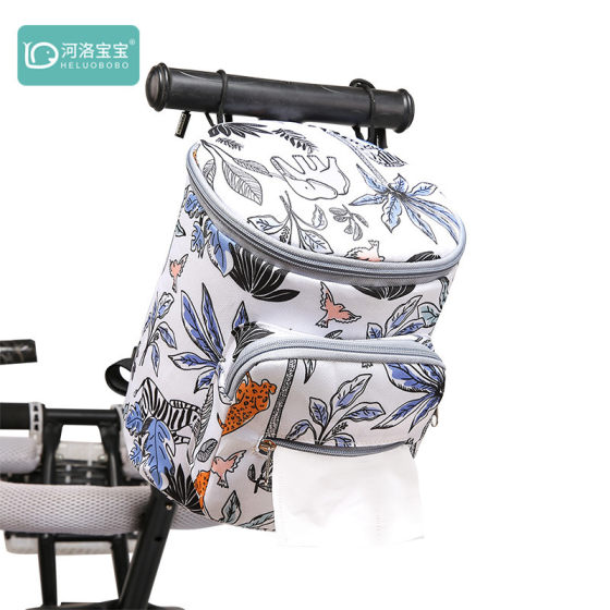 New Large Capacity Baby Walking Artifact Trolley Hanging Bag Baby Carriage Storage Bag Multifunctional Baby Car Bag Going Out Mummy Bag
