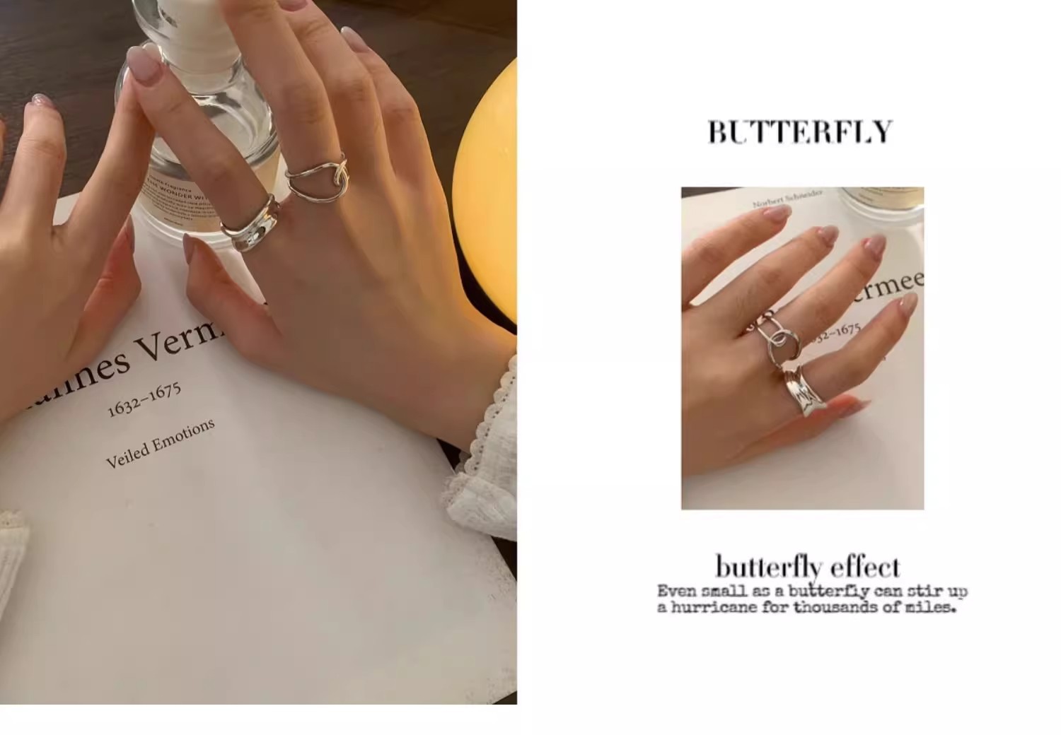 Wide Irregular Plain Band Cross Geometric Curves, Index Finger With Niche Open Design, Personalized Ring Wholesale_voghion.com