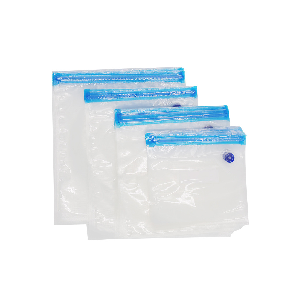 Válvula de aire del bolso de vacío del hogar de la categoría alimenticia sellada bolso de la comida del refrigerador del bolso de la fresco-custodia para el almacenamiento del refrigerador