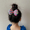 Children's cartoon hairgrip with bow, cute nail sequins