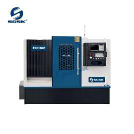 TCK46A斜床身线轨数控车床台湾线轨联体床身斜导轨数控车床带尾座