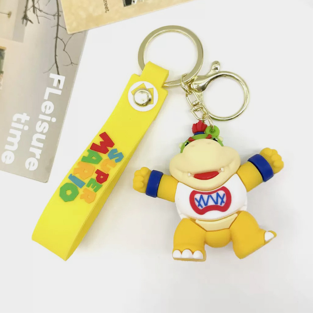 Lindo llavero de dibujos animados de Super Mario, exquisita muñeca tridimensional, colgante para bolso o coche, llavero, pequeño regalo