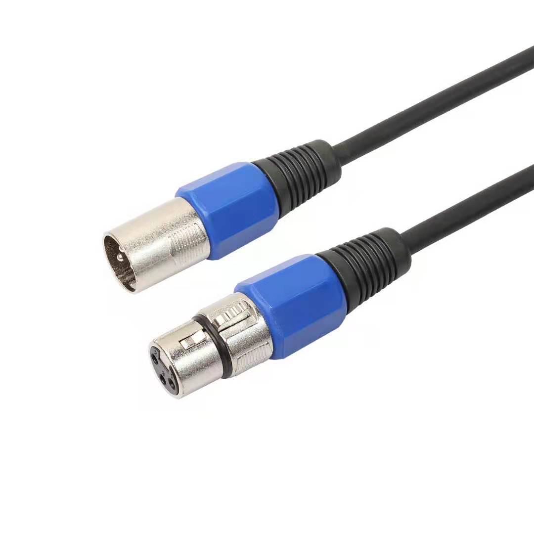 现货外贸款1米8 3米 5米10米 XLR 3PIN 大三芯卡侬公对母音频线