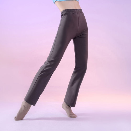 230g cotton dance straight-leg pants, unisex, children and adult full sizes, black long pants, suitable for training and performance attire.