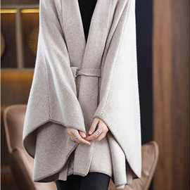 斗篷披肩新款针织外套中长款洋气开衫韩版宽松秋冬加厚毛衣女