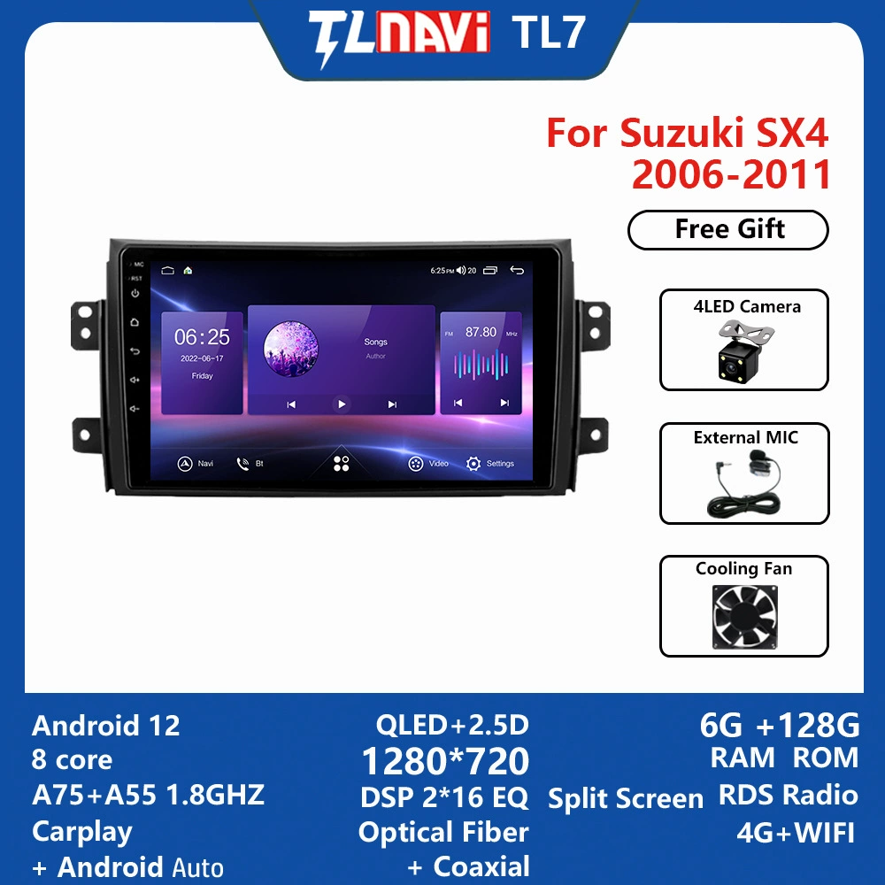 Cross-border dedicated to Suzuki SX4 2006-2011 car Android large screen full Netcom navigator