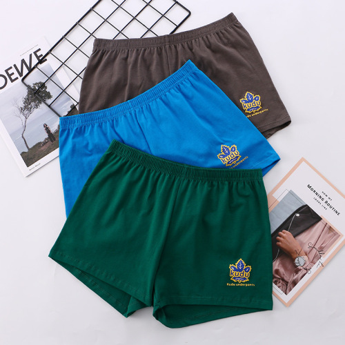 Men's pure cotton loose A-line pants, simple and breathable straight-leg pants for men, mid-rise, large size four-square shorts, trendy