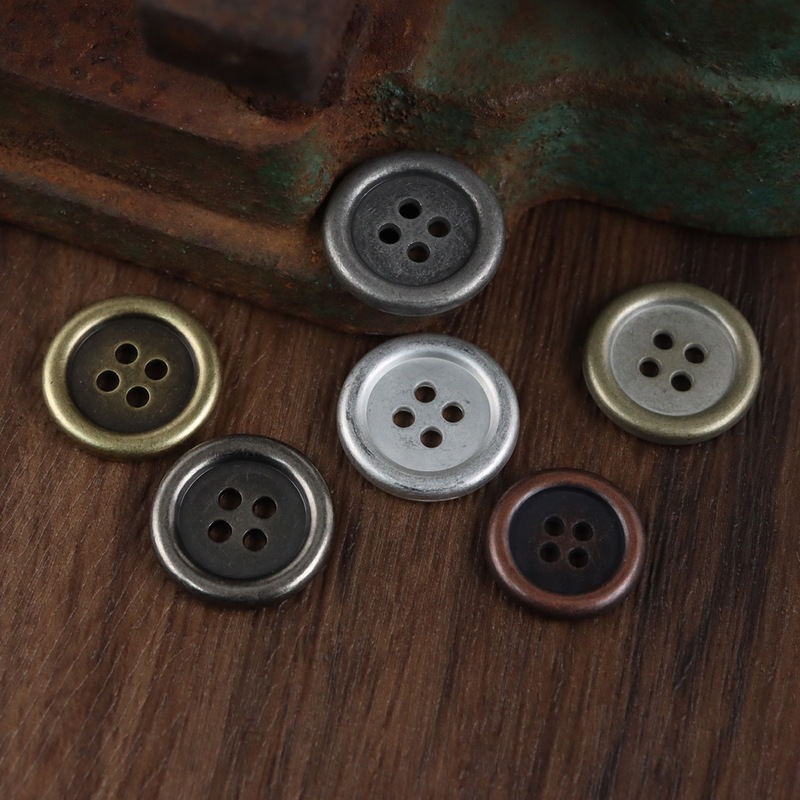 Red Bronze Vintage Shirt Metal Buttons Old-Fashioned Suit Sweater Cardigan Coat Metal Buttons