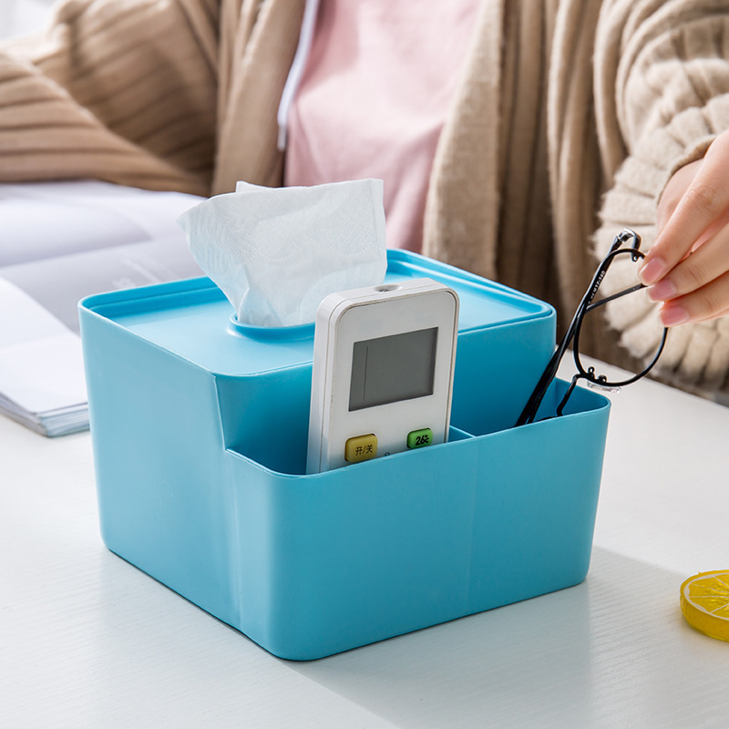 Caja de toallas de escritorio casera caja de almacenamiento de extracción de papel sala de estar casera mesa de té comedor nórdica simple caja de extracción de papel multifuncional